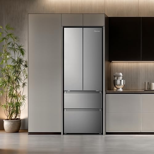 French Door Fridge Freezer, 485L Capacity, Total No Frost, Silver, 70cm Wide