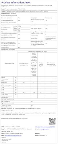 French Door Fridge Freezer, 485L Capacity, Total No Frost, Silver, 70cm Wide