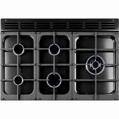 90cm Dual Fuel Range Cooker with Gas Hob & Electric Ovens – Black