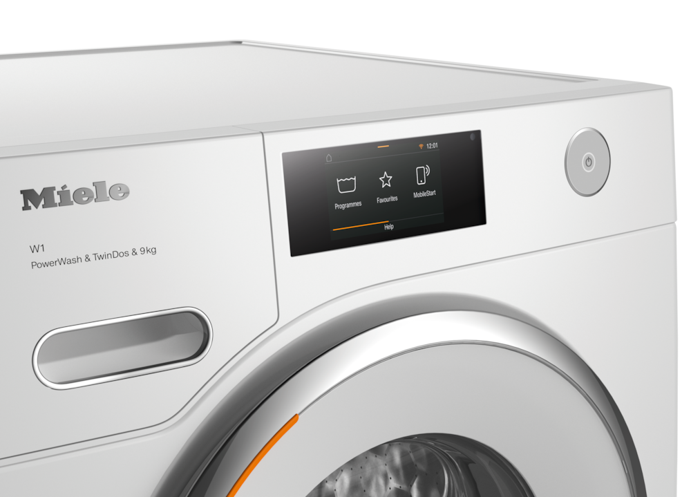 9kg Front-Load Washing Machine, 1600 rpm, Auto Detergent Dosing, Steam & WiFi, White