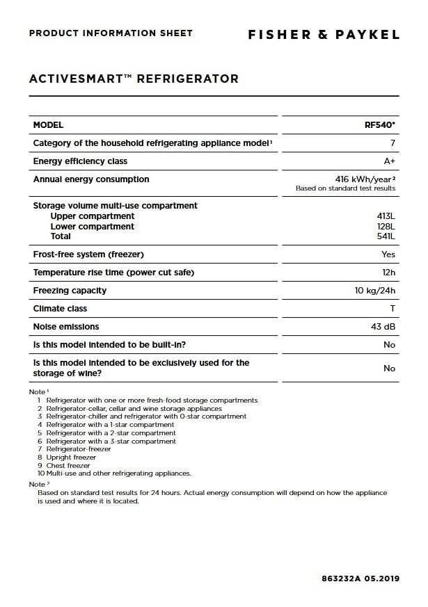569L French Door Freestanding Fridge Freezer, Stainless Steel, Frost Free, E Energy Rating