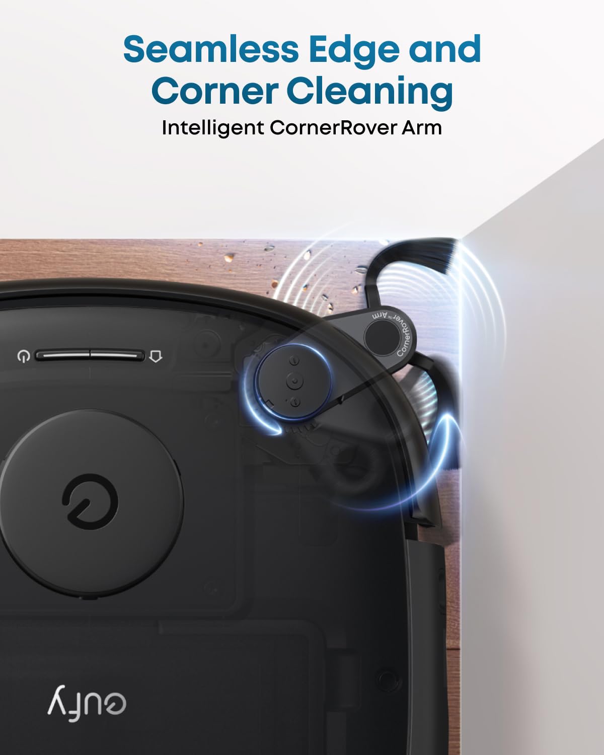 E25 Robot Vacuum & Mop with All-in-One Station, 20000Pa, HydroJet Mop System, Auto Mop Lift, Self-Empty/Wash/Dry, Black (T2353)