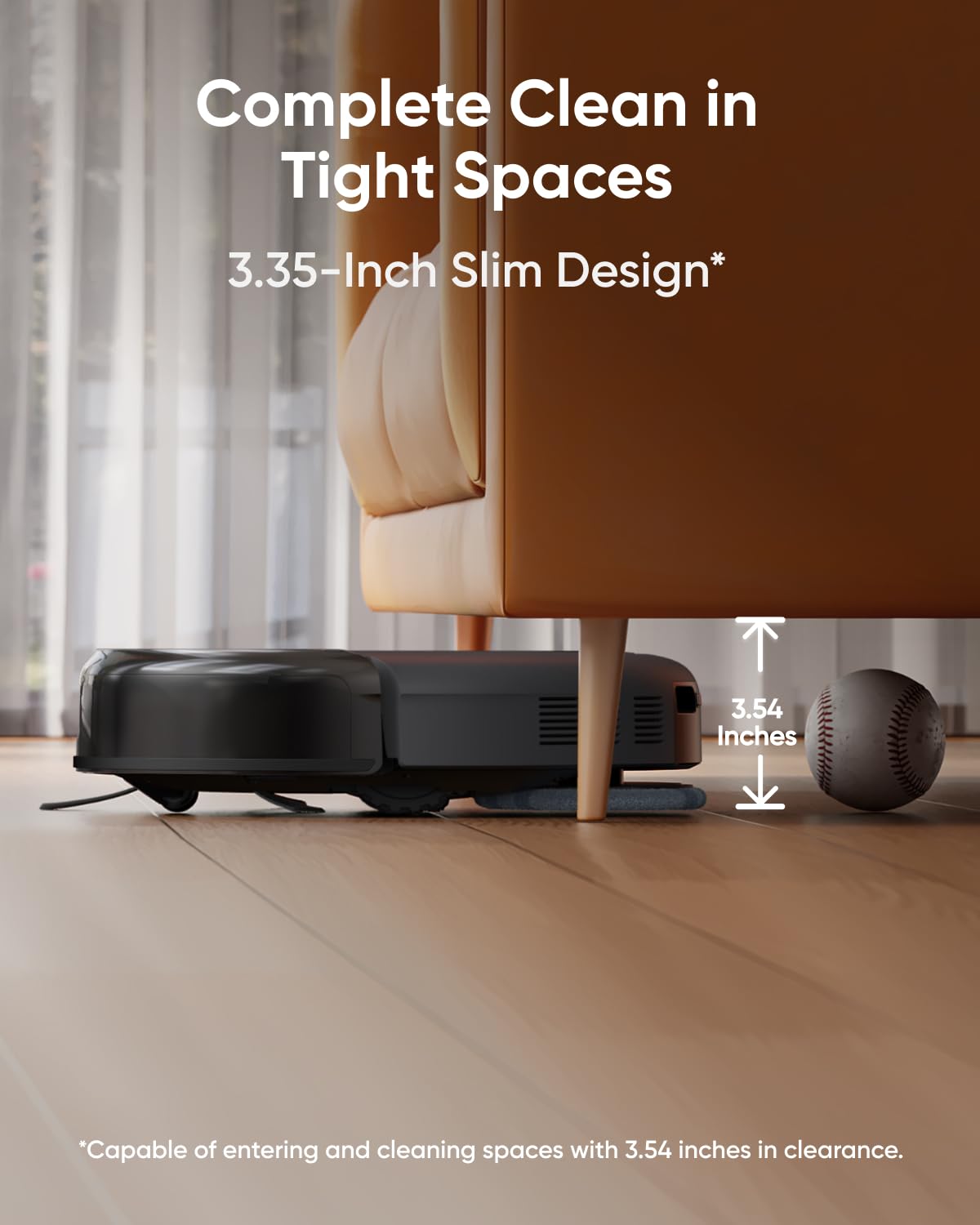 Omni C20 Robot Vacuum & Mop with All-in-One Station, 7000Pa, 3.35in Ultra-Slim, Self-Empty/Wash/Dry, Black (T2280)