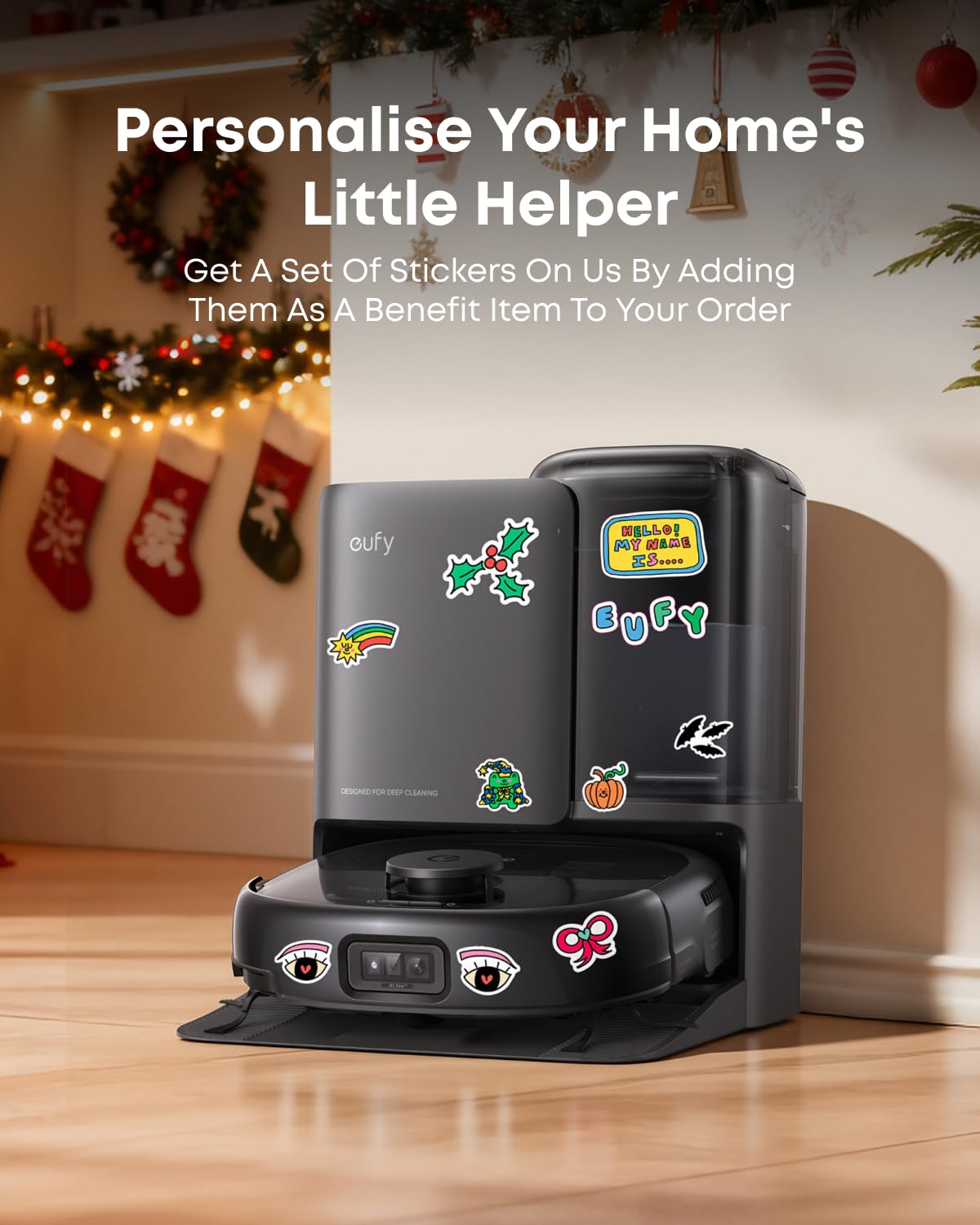 E25 Robot Vacuum & Mop with All-in-One Station, 20000Pa, HydroJet Mop System, Auto Mop Lift, Self-Empty/Wash/Dry, Black (T2353)