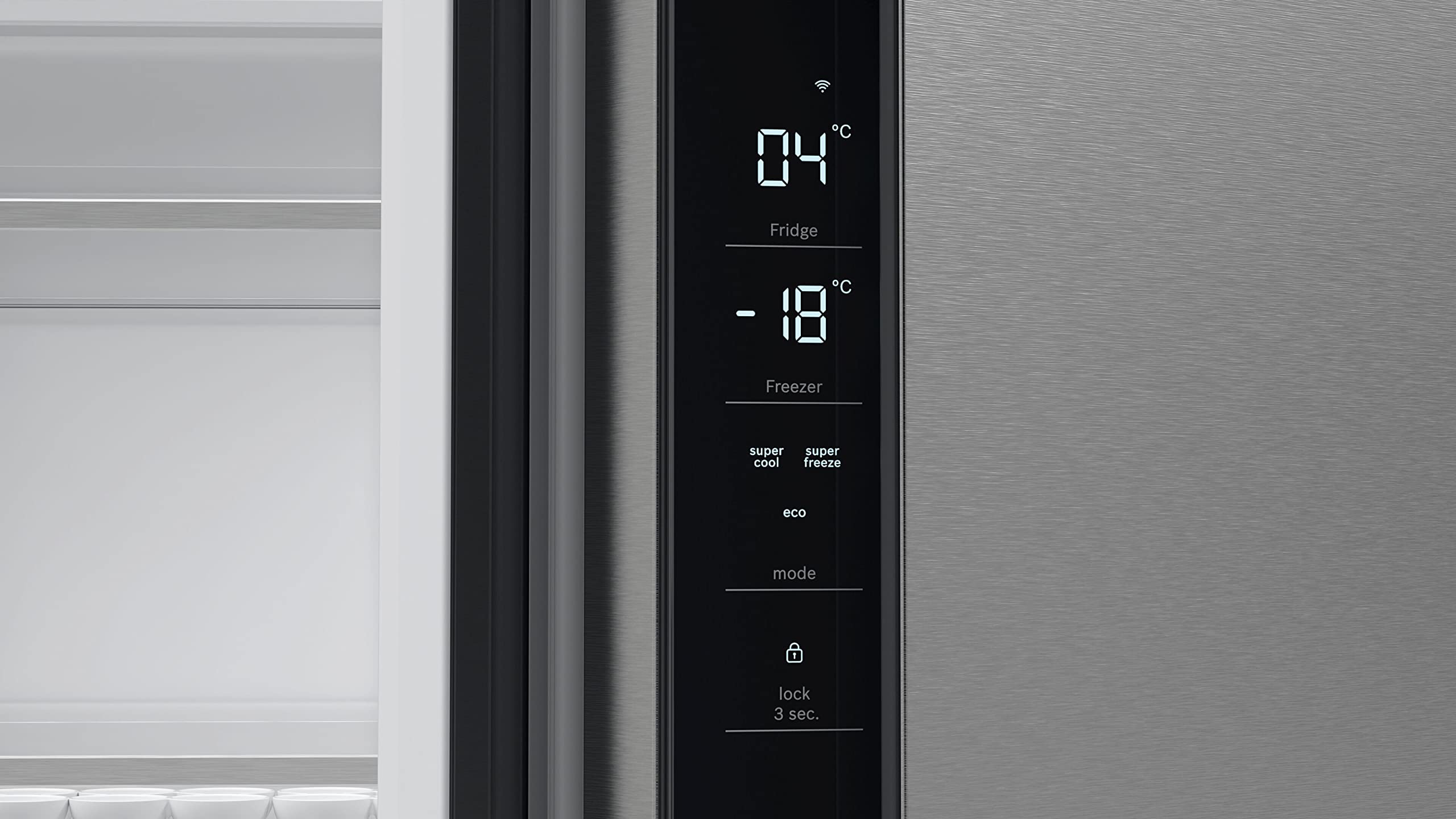 KFN96APEAG French Door Fridge Freezer, 605L, Total No Frost, Home Connect, 183 x 91 cm, Inox EasyClean, Freestanding, 4 Door
