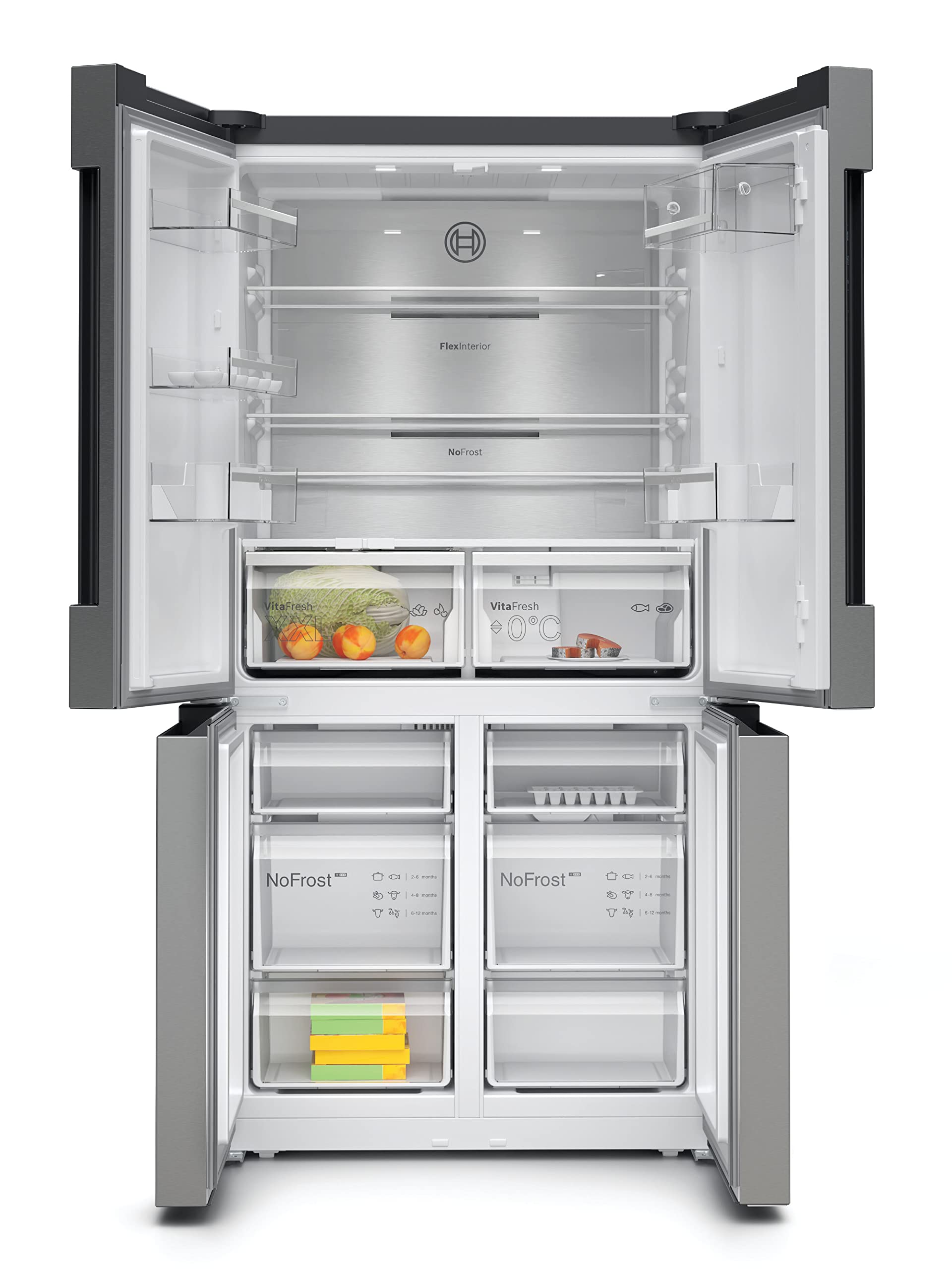 KFN96APEAG French Door Fridge Freezer, 605L, Total No Frost, Home Connect, 183 x 91 cm, Inox EasyClean, Freestanding, 4 Door