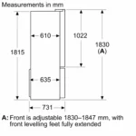 KFN96APEAG French Door Fridge Freezer, 605L, Total No Frost, Home Connect, 183 x 91 cm, Inox EasyClean, Freestanding, 4 Door - Image 2