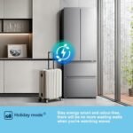 French Door Fridge Freezer, 485L Capacity, Total No Frost, Silver, 70cm Wide - Image 6