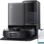 E25 Robot Vacuum & Mop with All-in-One Station, 20000Pa, HydroJet Mop System, Auto Mop Lift, Self-Empty/Wash/Dry, Black (T2353)