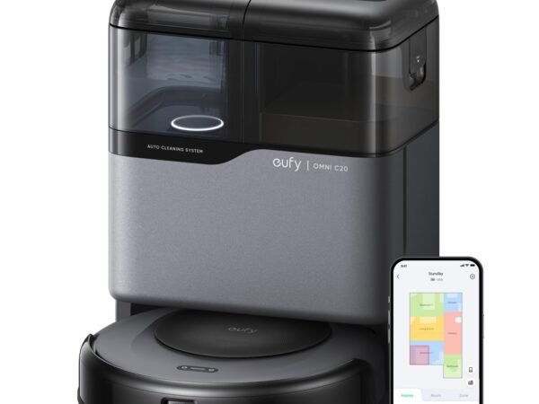 Omni C20 Robot Vacuum & Mop with All-in-One Station, 7000Pa, 3.35in Ultra-Slim, Self-Empty/Wash/Dry, Black (T2280)