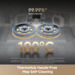 Robot Vacuum and Mop with Multi-Mop System, Up to 30,000Pa Suction, Obstacle Avoidance, Auto Empty & Mop Washing - Image 2