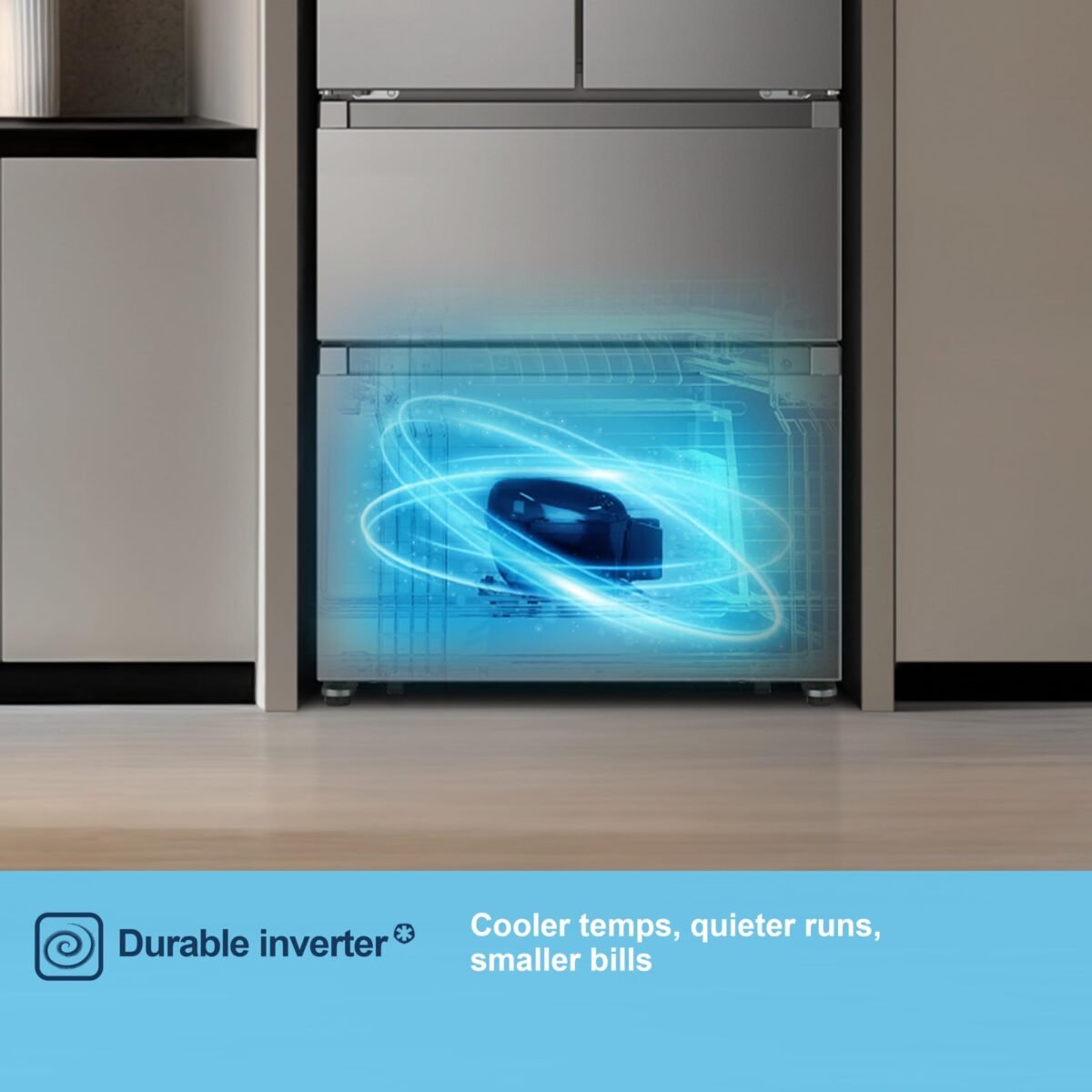 French door fridge freezer interior storage
