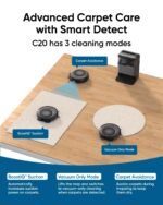 Omni C20 Robot Vacuum & Mop with All-in-One Station, 7000Pa, 3.35in Ultra-Slim, Self-Empty/Wash/Dry, Black (T2280) - Image 7