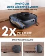 E25 Robot Vacuum & Mop with All-in-One Station, 20000Pa, HydroJet Mop System, Auto Mop Lift, Self-Empty/Wash/Dry, Black (T2353) - Image 5