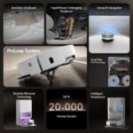 Dreame X50 Ultra Complete Robot Vacuum and Mop, 20,000Pa Suction, 6 cm Obstacle Clearance, Hot Water Mop Cleaning, White - Image 7