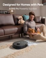 X10 Pro Omni Robot Vacuum & Mop with All-in-One Station, 8000Pa, Self-Empty, Mop Pad Self-Wash & 45°C Drying, Black (T2351) - Image 6