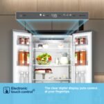 French Door Fridge Freezer, 485L Capacity, Total No Frost, Silver, 70cm Wide - Image 13