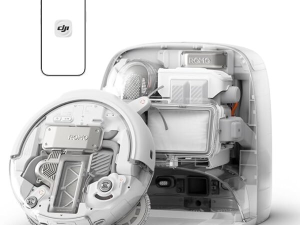 Romo P Robot Vacuum and Mop - Transparent Design, 25000Pa Suction, LiDAR Navigation